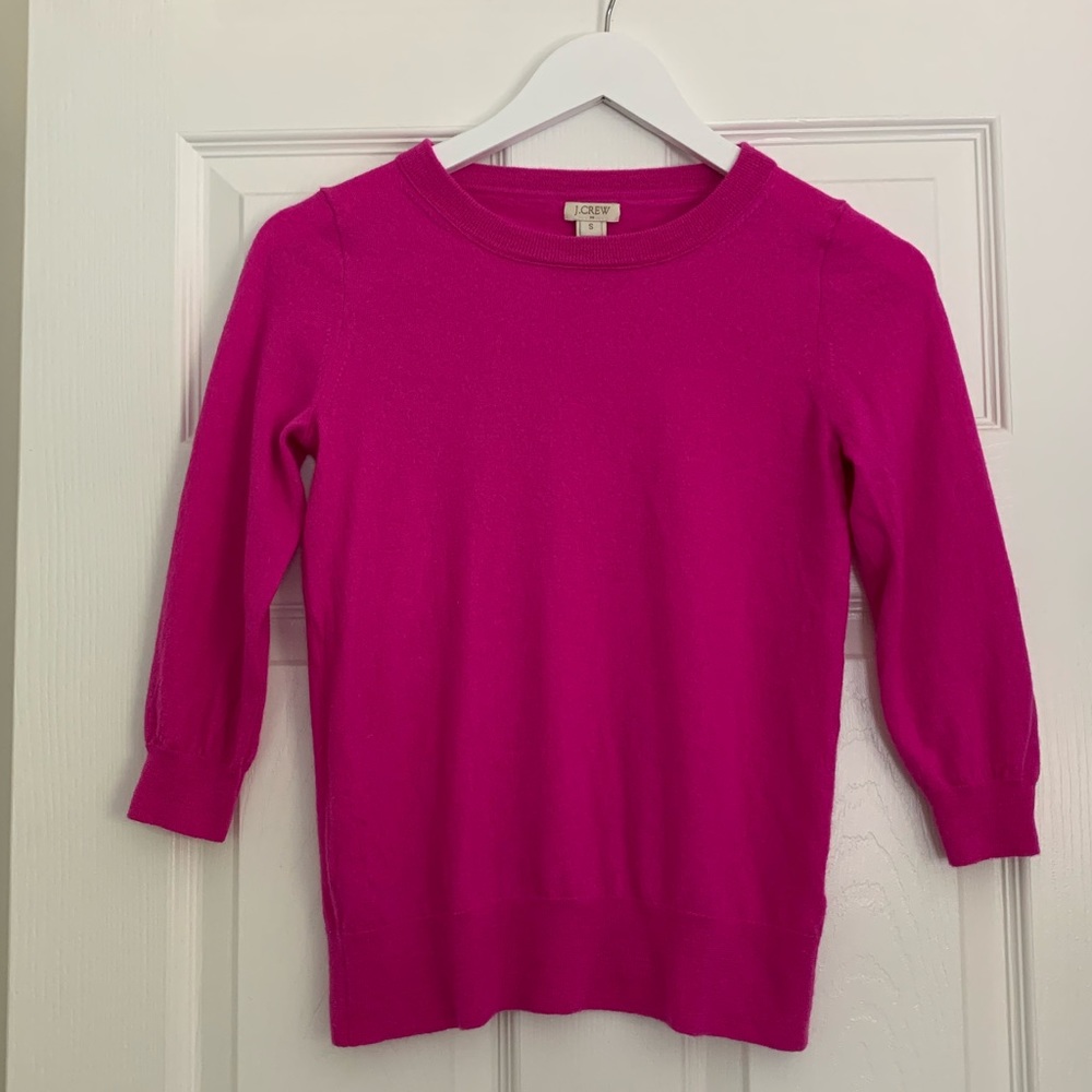 Hot Pink J. CREW Merino Wool Sweater - Size S